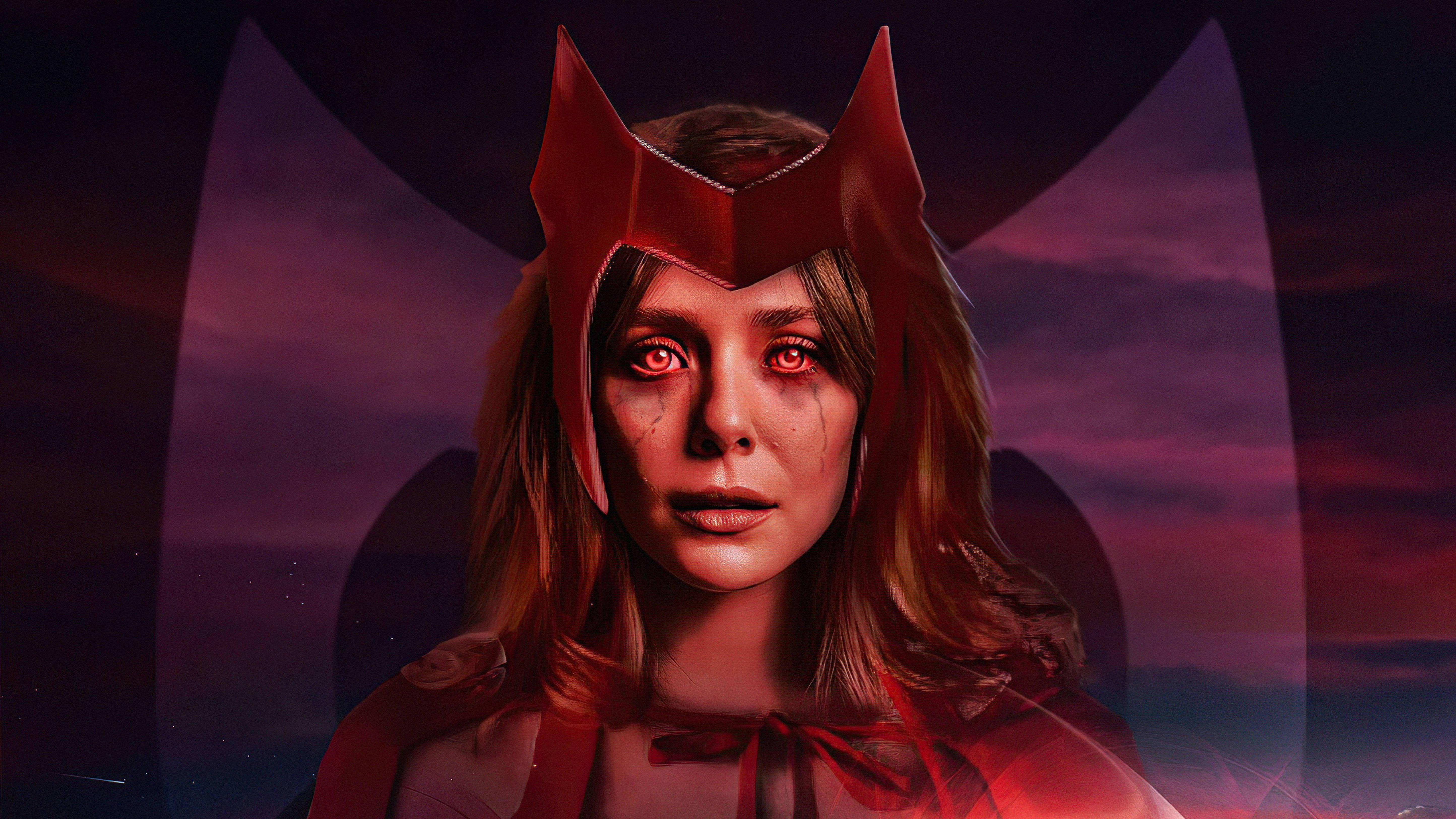 Wanda Maximoff As Awakened Witch In 4k Quality Wallpaper