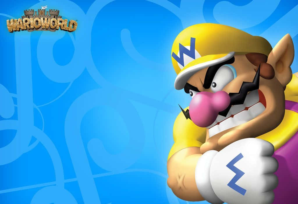 Wario Scheming In A Fun Cartoon Style Wallpaper