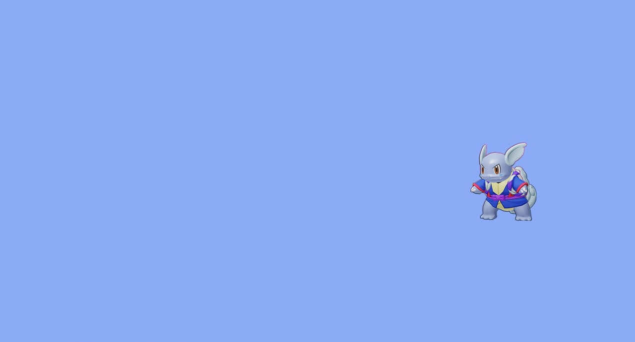 Wartortle Wearing Blue Suit Wallpaper