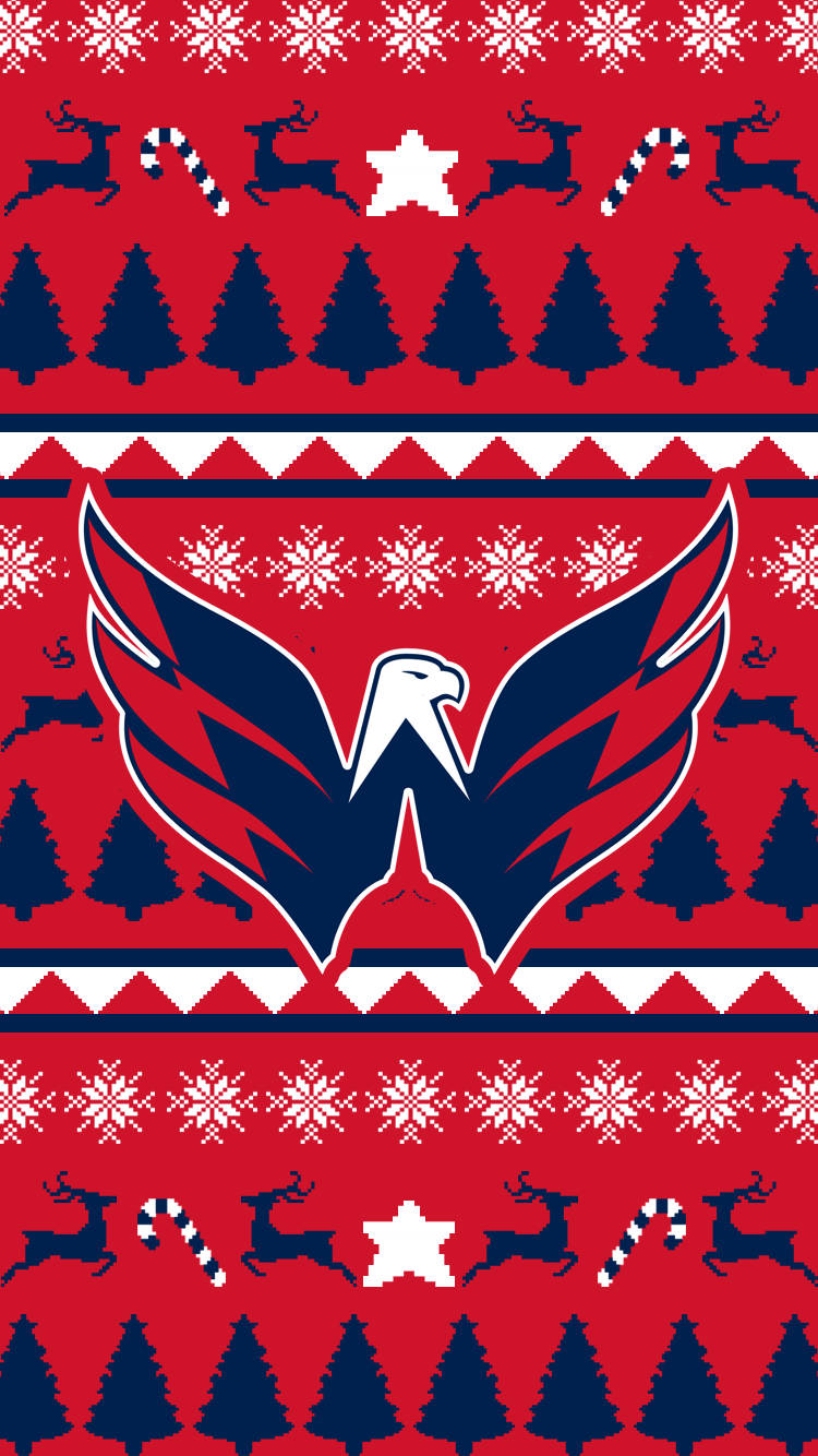 Washington Capitals Christmas Theme Wallpaper