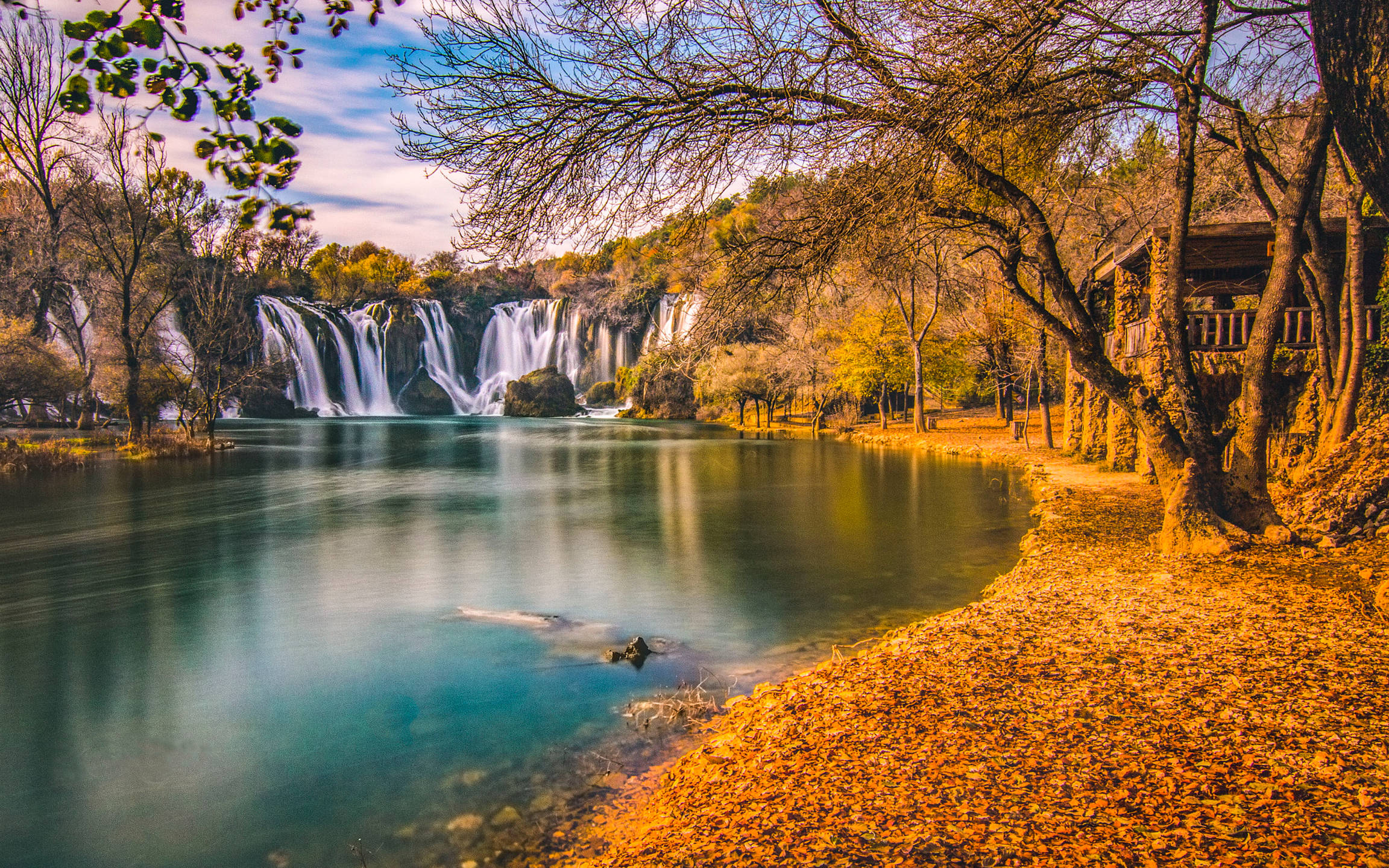 Waterfall And River Hd Landscape Desktop Wallpaper