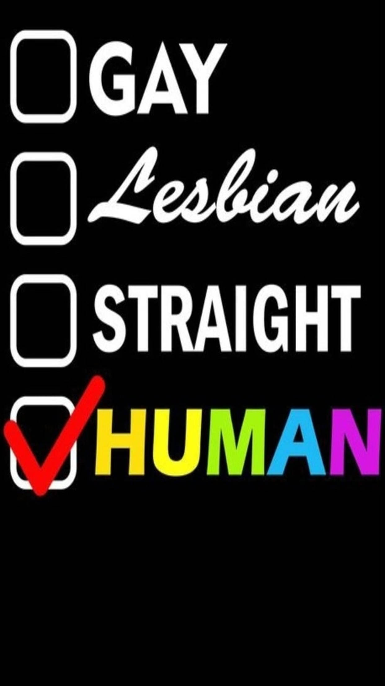 We Are Human Lgbt Phone Wallpaper