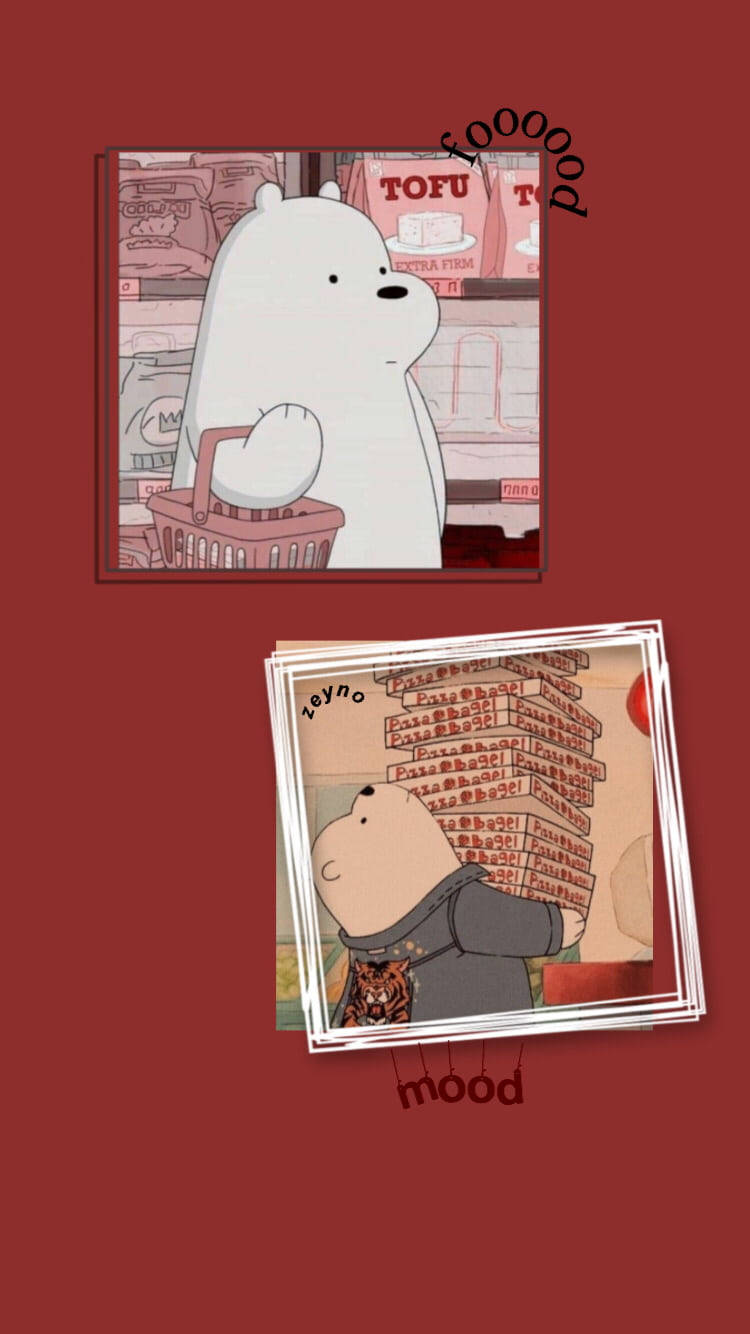 We Bare Bears Aesthetic Food Mood Wallpaper