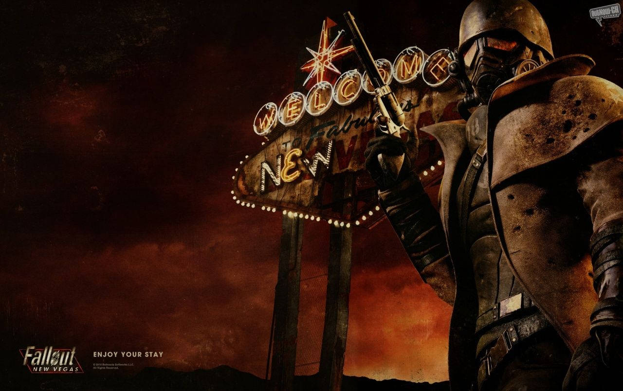 Welcome To Las Vegas, The Hub Of The Mojave Wasteland Wallpaper