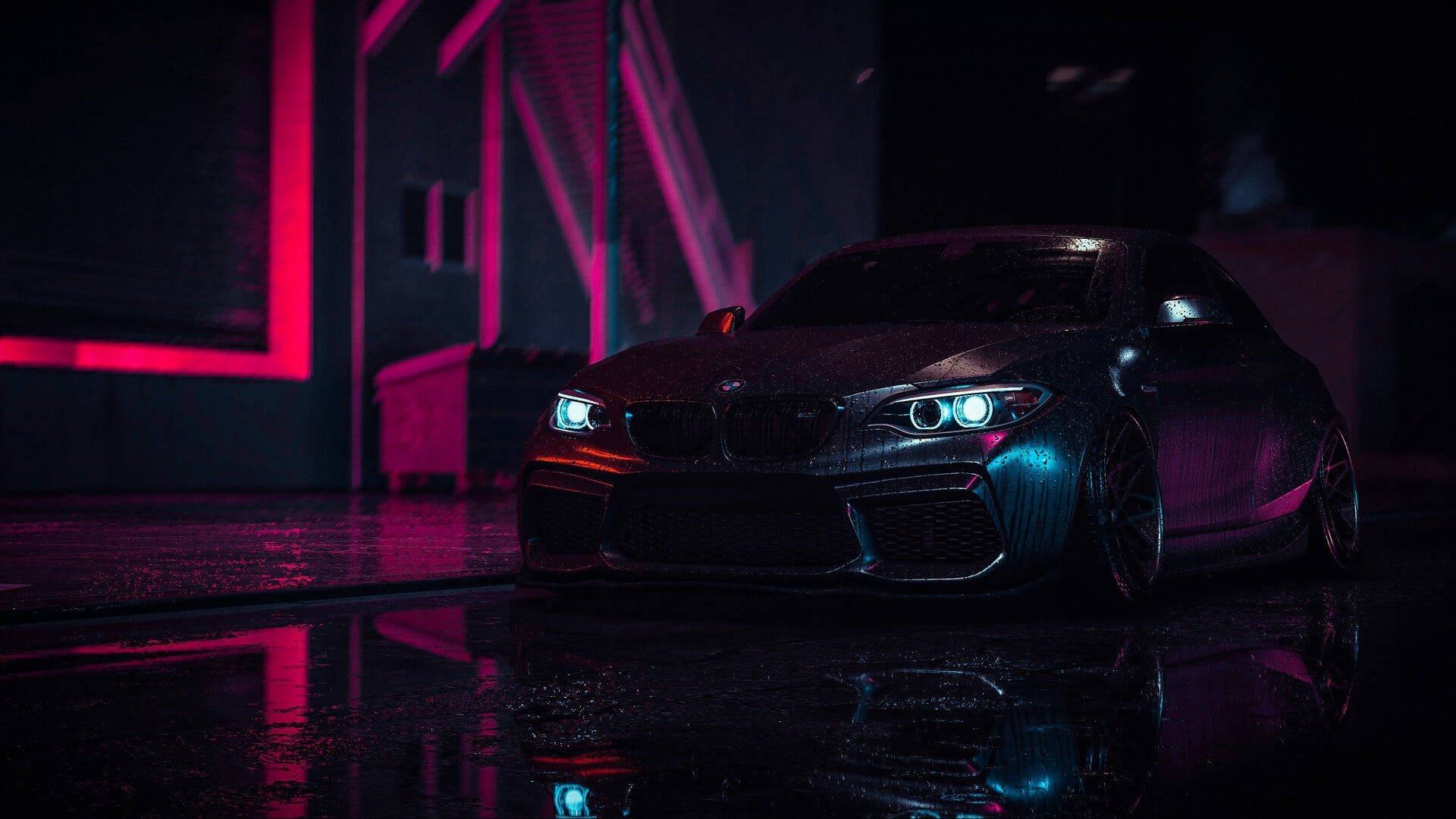 Wet Black Bmw Laptop Wallpaper