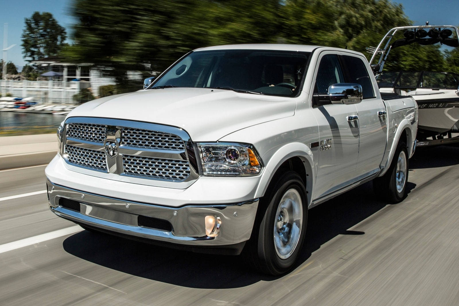 White 2015 Ram Truck Wallpaper