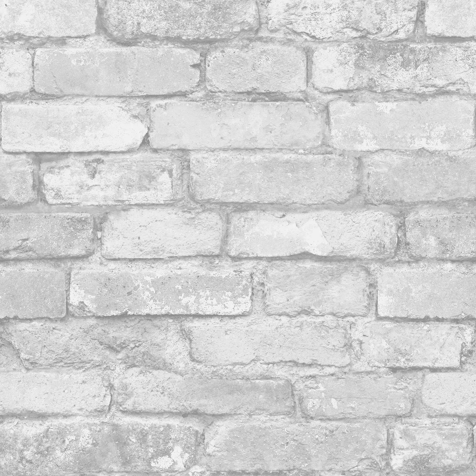 White Brick Wall With A Distressed Background Wallpaper