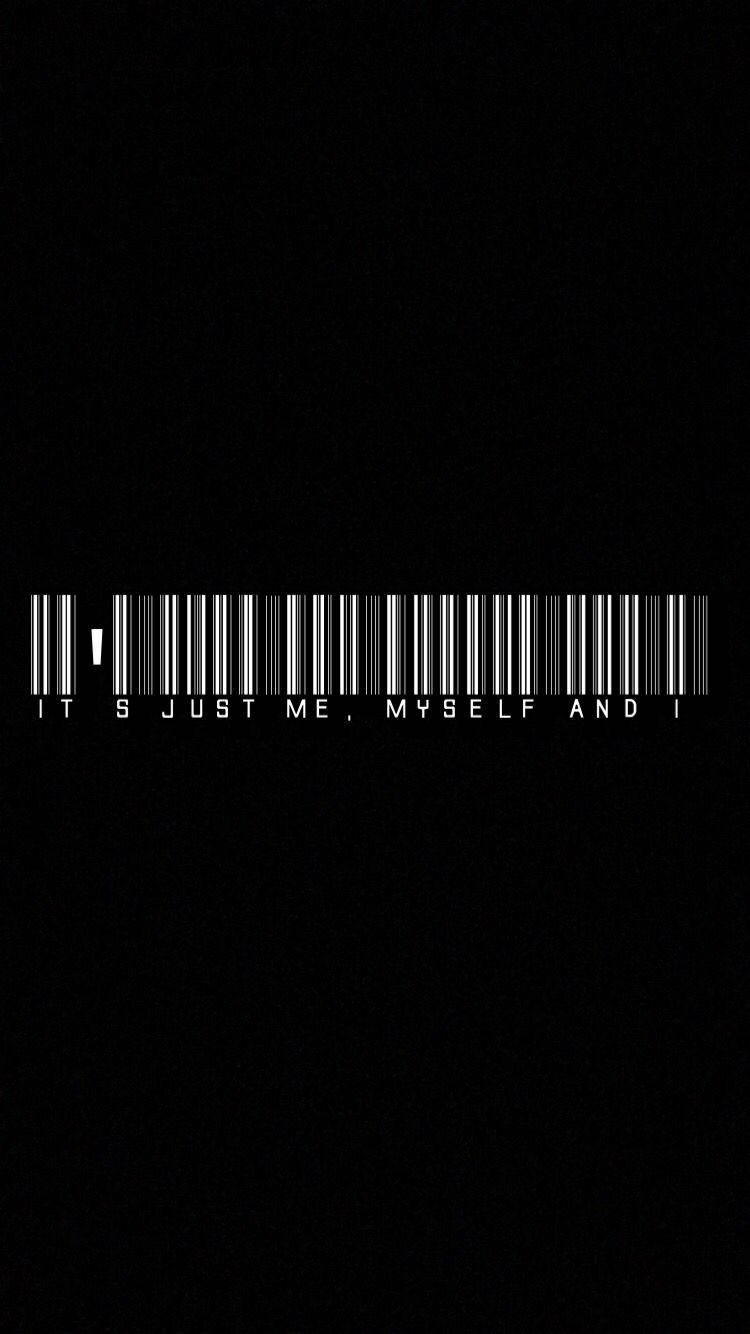 White E-girl Aesthetic Bar Code Wallpaper