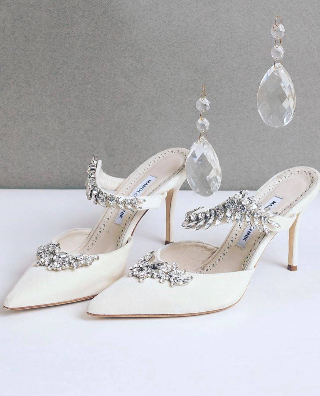 White Manolo Blahnik Stilettos Wallpaper