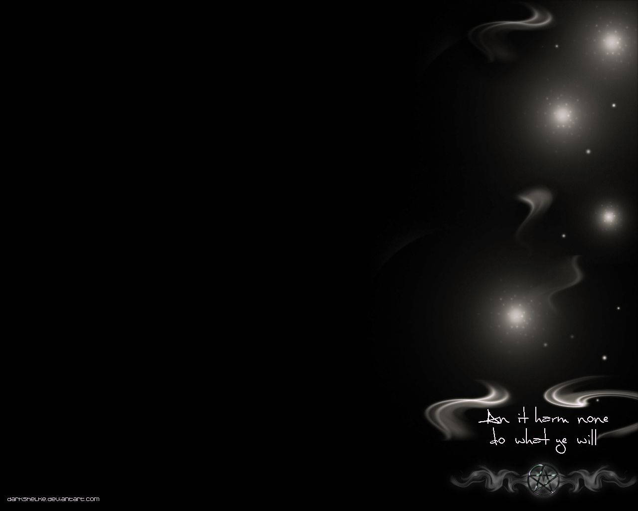 Wiccan Black Digital Art Wallpaper