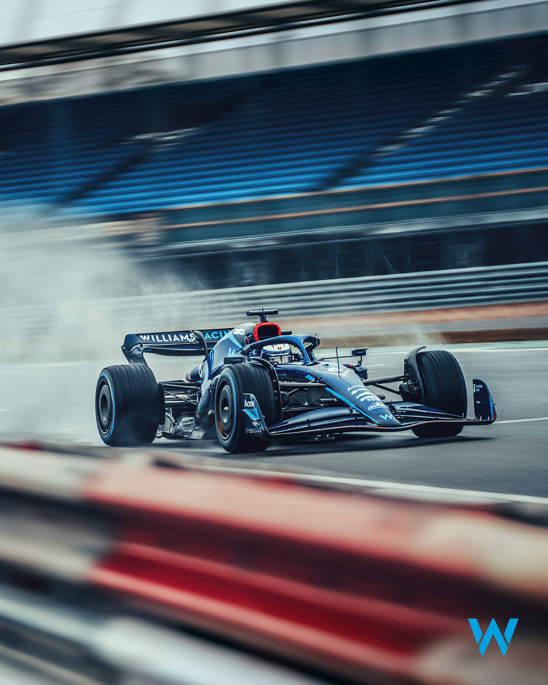 Williams Car At Empty Racetrack Wallpaper