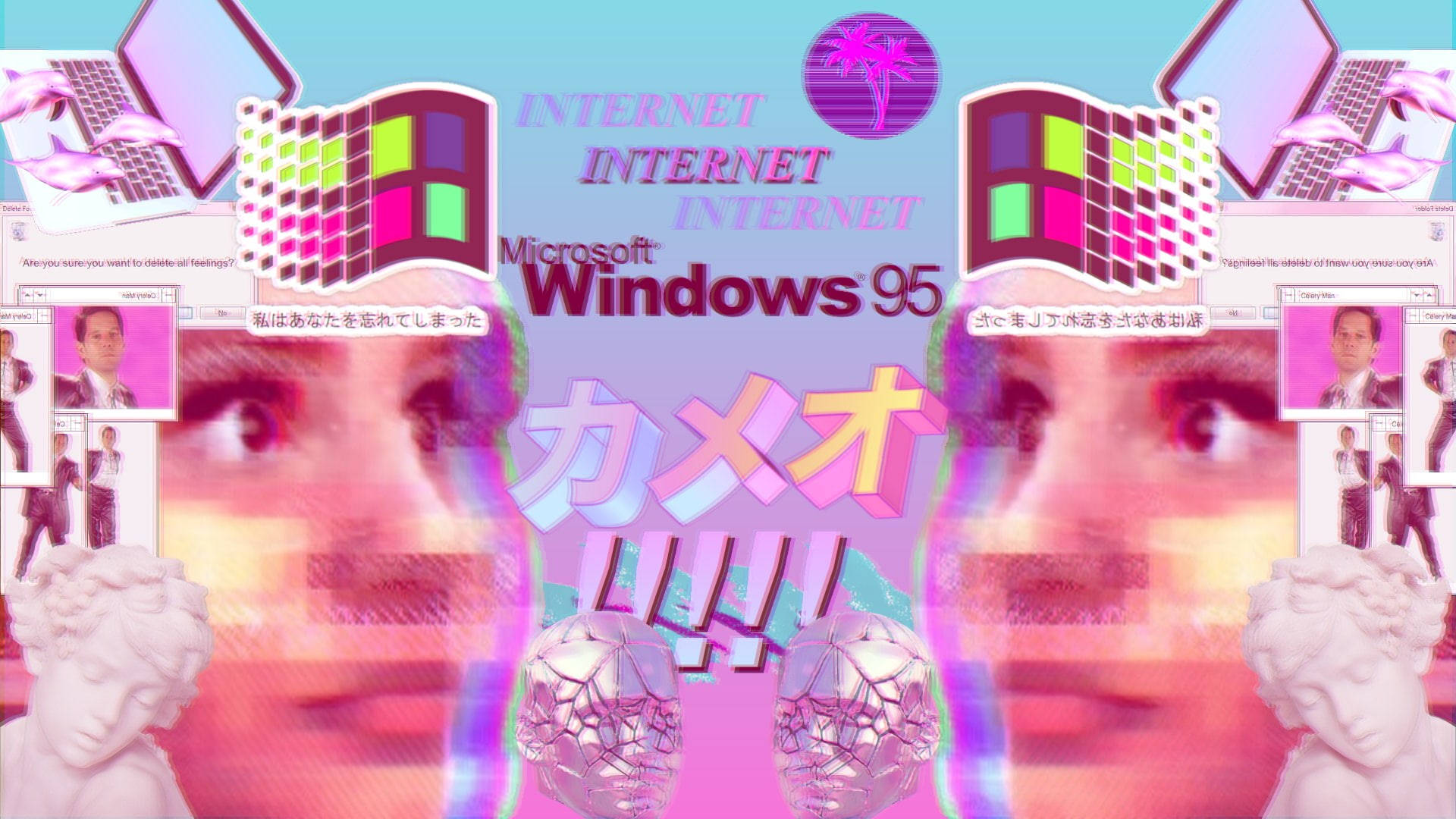 Windows 95 Purple Aesthetic Tumblr Laptop Wallpaper