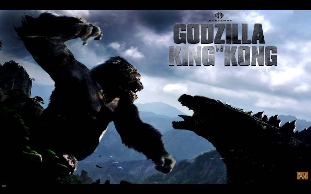 Witness The Epic Clash Between Two Titans, Godzilla Vs King Kong Wallpaper