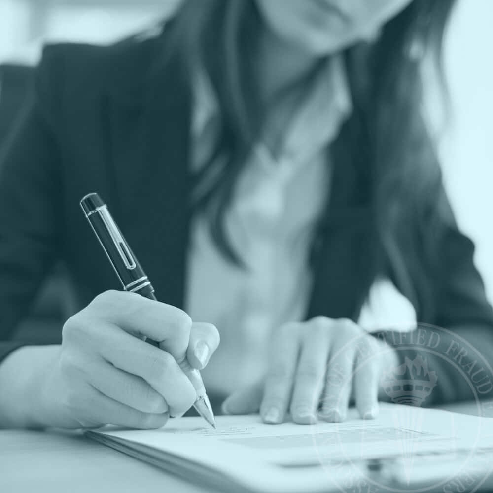 Woman Signing A Contract Wallpaper