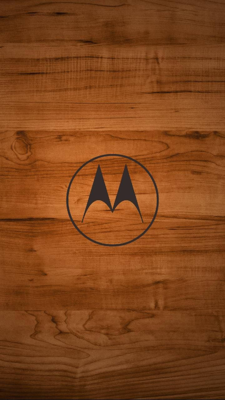 Wooden Motorola Logo Wallpaper