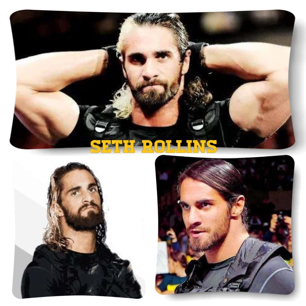 Wrestler Seth Rollins Different Looks Wallpaper