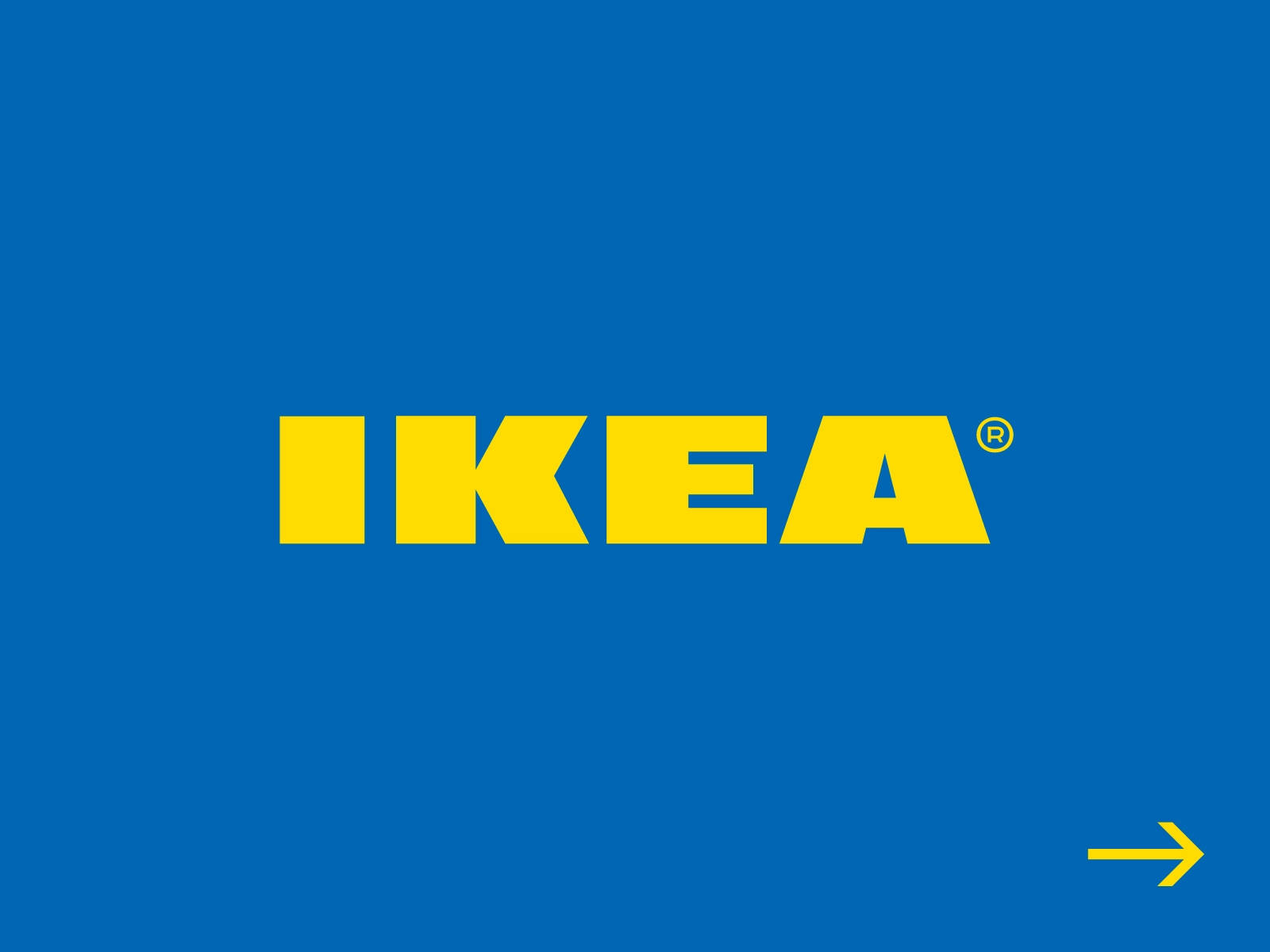 Yellow Ikea Logo Blue Wallpaper