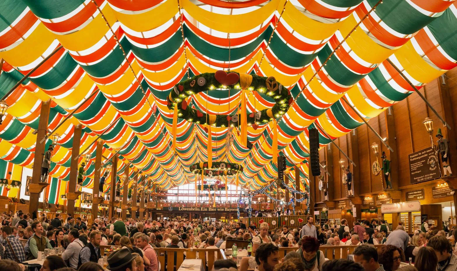 Yellow Oktoberfest Beer Tent Wallpaper