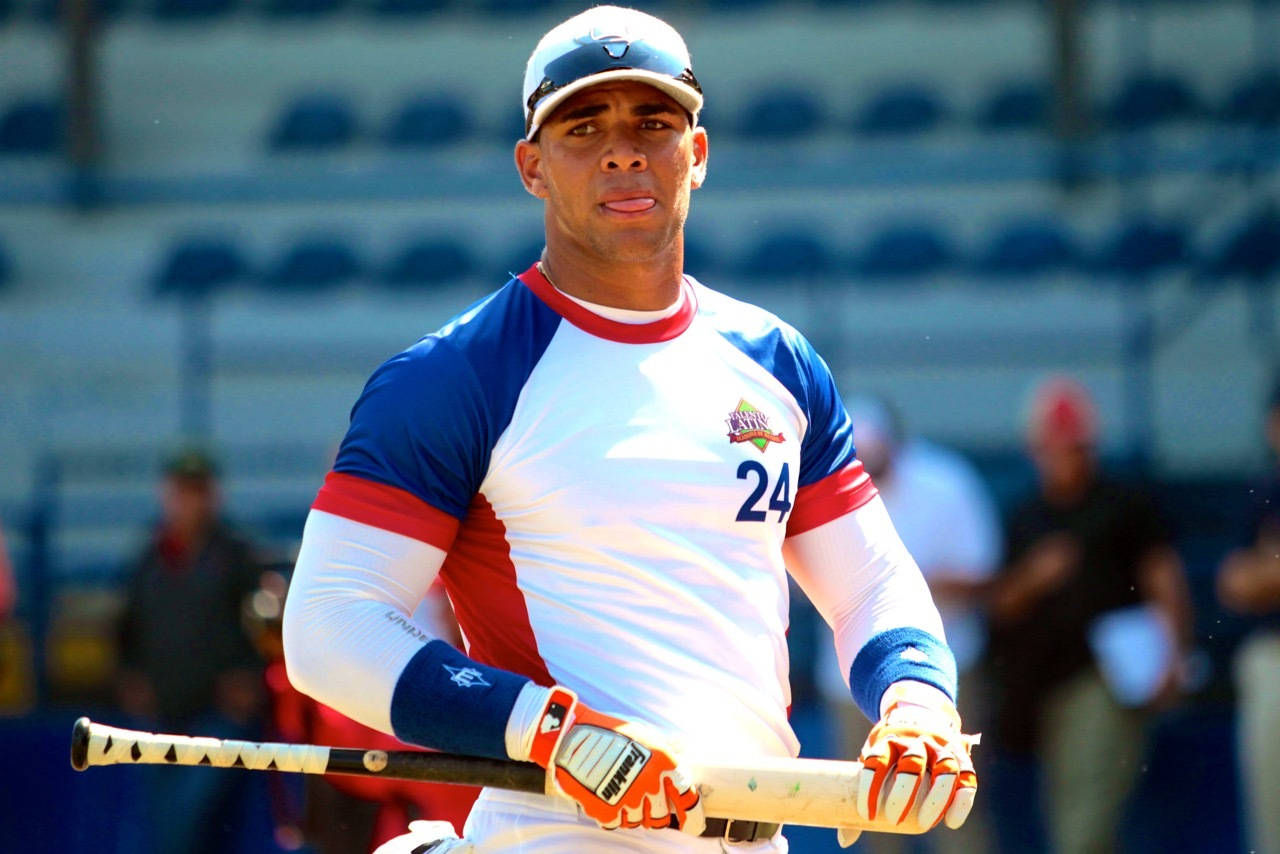 Yoan Moncada Holding Baseball Bat Wallpaper