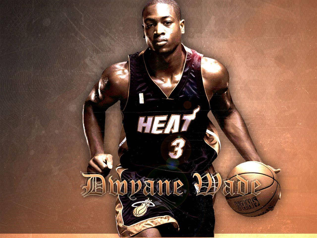 Young Dwyane Wade Miami Heat Hd Wallpaper