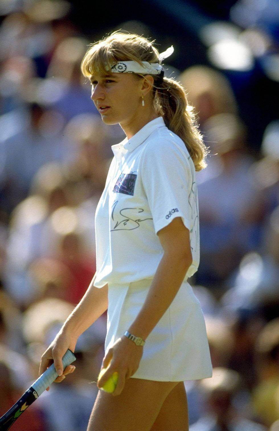 Young Steffi Graf Standing Wallpaper