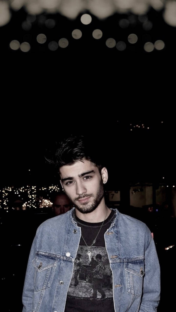 Zayn Iphone In Denim Jacket Wallpaper