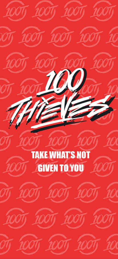100 Thieves Red Pattern Wallpaper