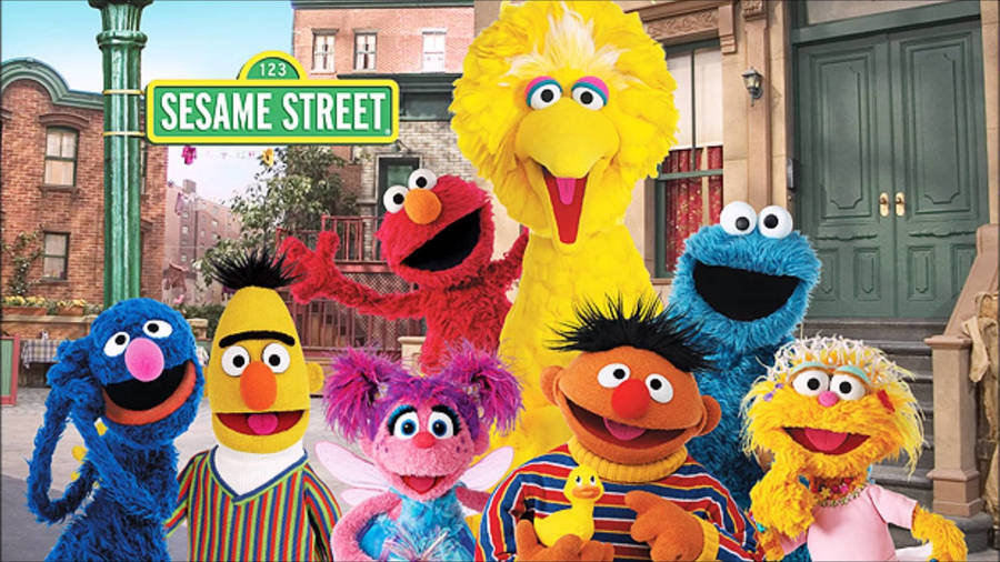 123 Sesame Street Main Characters Wallpaper