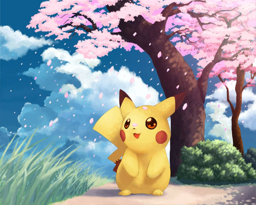 1280x1024 Flower And Pikachu Wallpaper Image Wallpaper Wallpaper