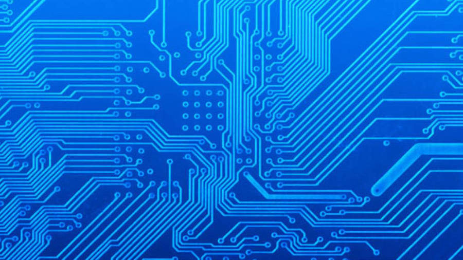 1366x768 Blue Circuit Wallpaper Wallpaper