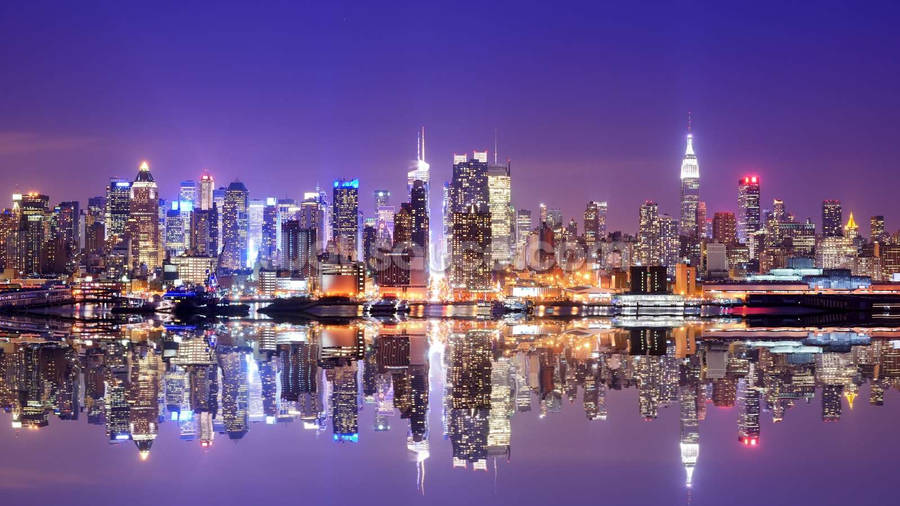 1600x900 Manhattan Reflections Wallpaper Wall Mural Wallpaper