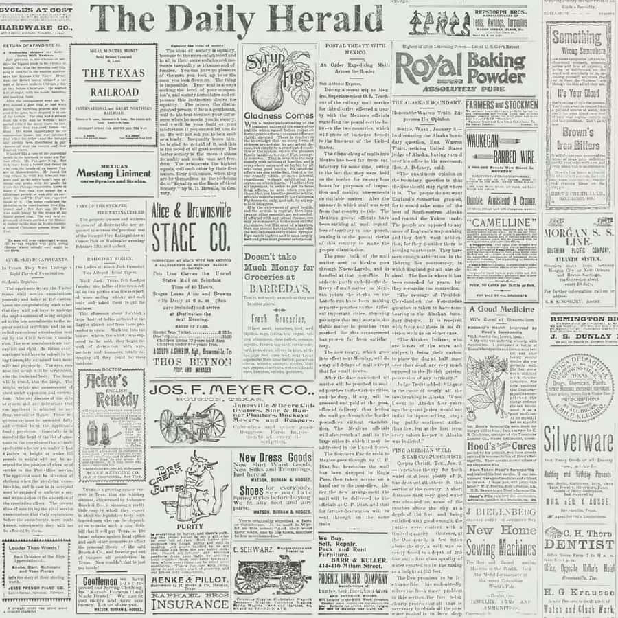 1920s Newspaper Ads Wallpaper