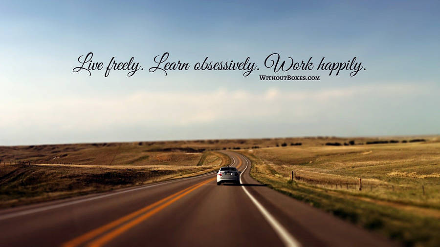 1920x1080 Free Inspirational Wallpaper: The Open Road Wallpaper