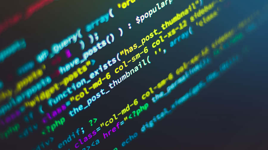 1920x1080 Hd Coding With Colorful Cascading Digital Symbols Wallpaper