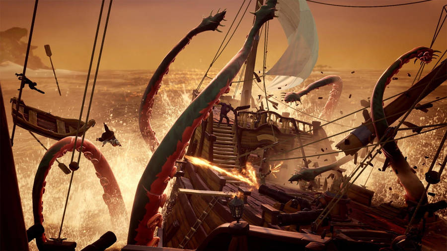 1920x1080 Sea Of Thieves Unleashes The Kraken In New Leaked Image Wallpaper