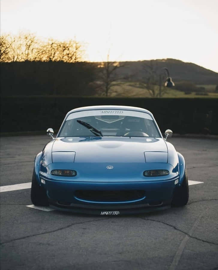 2016 Blue Mazda Mx 5 Miata Front Angle Shot Wallpaper
