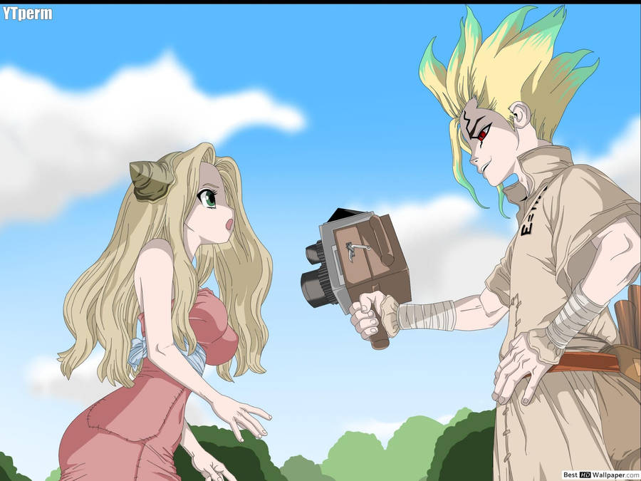 2048x1536 Dr. Stone - Ishigami Senku & Reporter Girl Hd Wallpaper Download Wallpaper