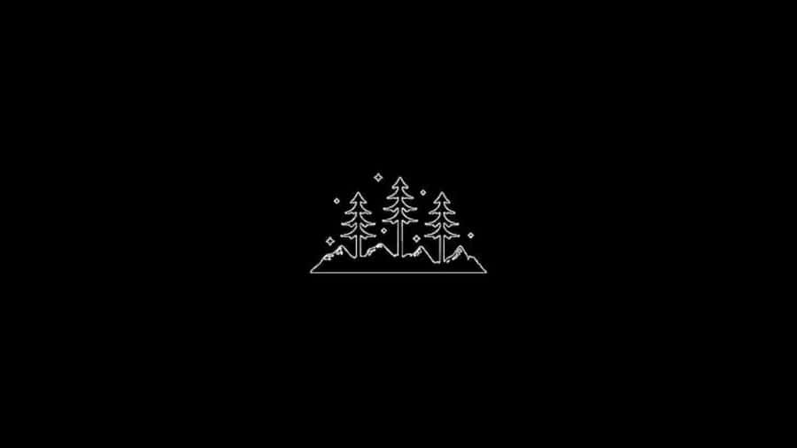 2560x1440 Black Minimalist Christmas Wallpaper