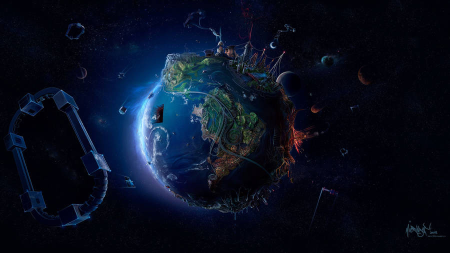 2560x1440 Blue Moon Wallpaper Wallpaper