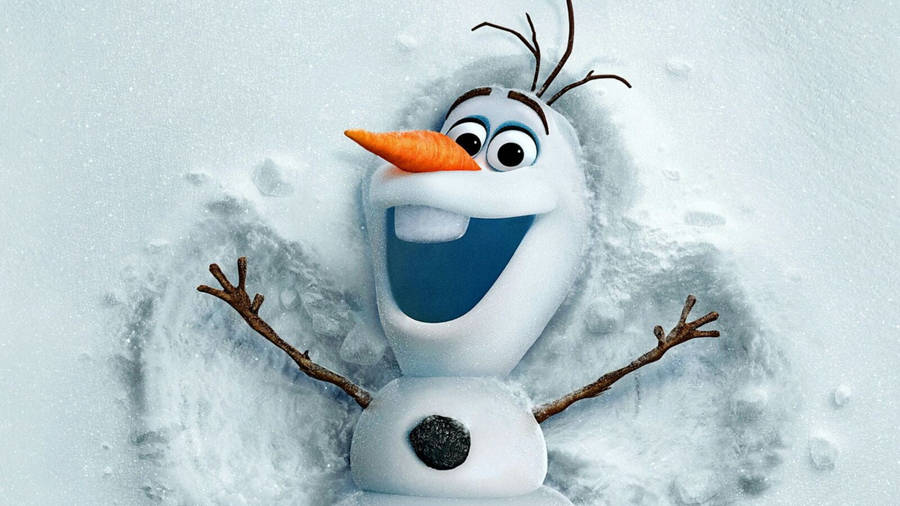 2560x1440 Disney Olaf Snow Angel Wallpaper