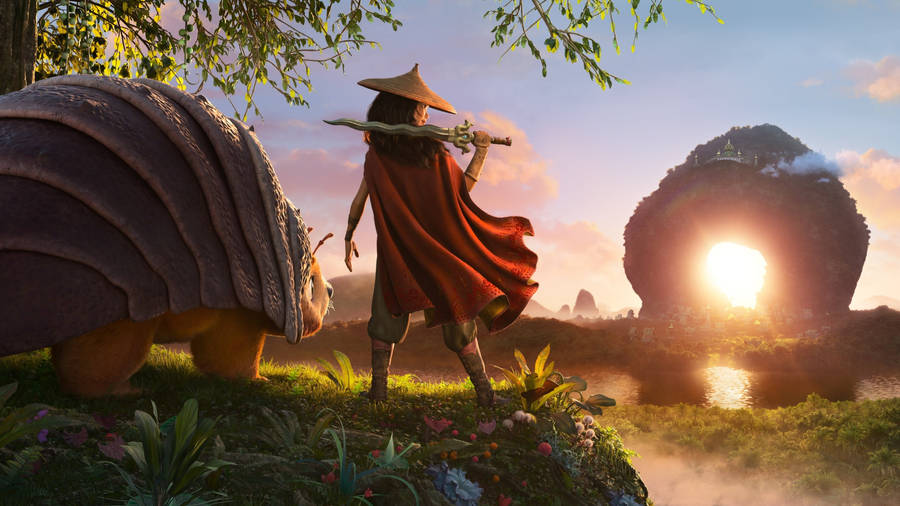 2560x1440 Disney Raya And Tuktuk Wallpaper