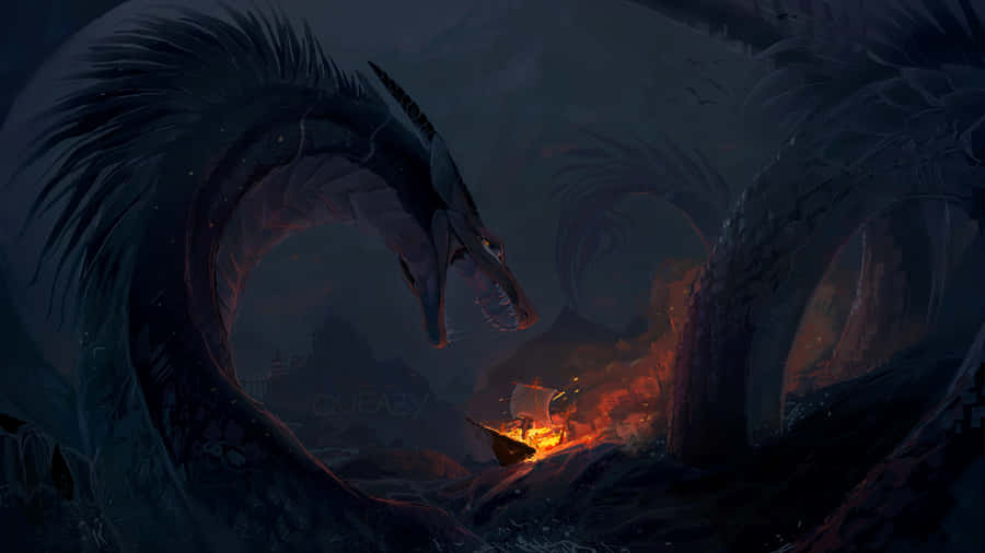 2560x1440 Dragon Monster Wallpaper