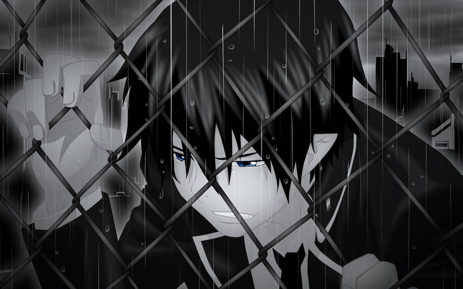 2560x1600 Anime Sad Boy Background Wallpaper