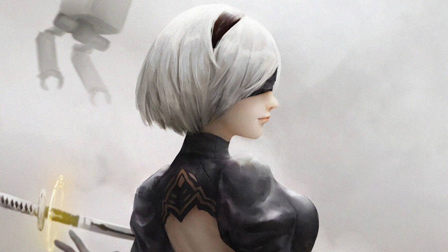 2b Nier Automata Hd Art Wallpaper