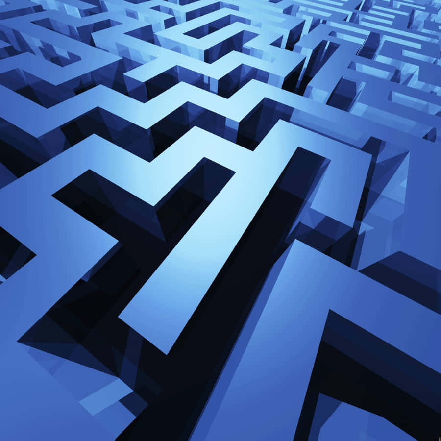 3000x3000 Blue Maze Wallpaper