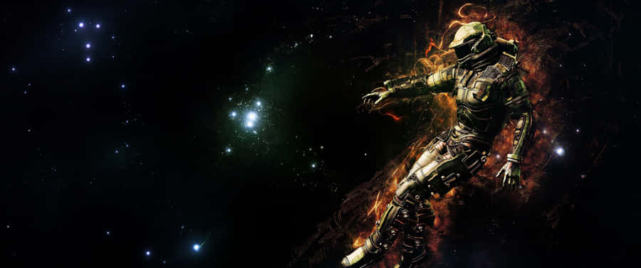 3440x1440 Space With Astronaut In Outer Space Wallpaper