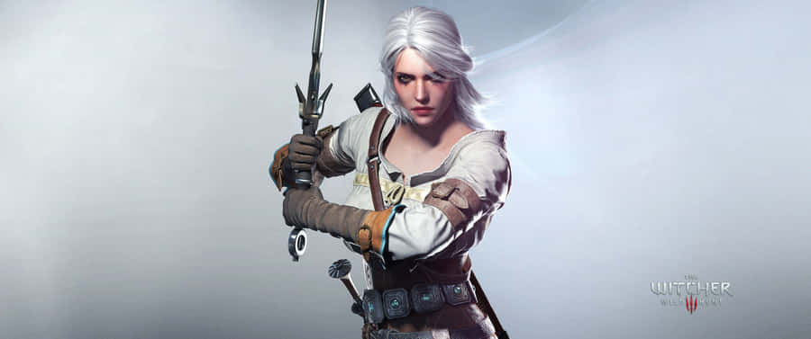3440x1440 Witcher Princess Ciri With Sword Wallpaper