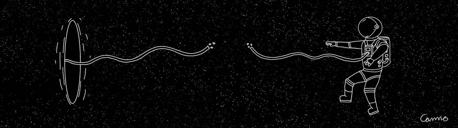 3840x1080 4k Astronaut Line Art Wallpaper