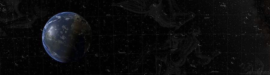 3840x1080 Hd Dual Monitor Celestial Earth Wallpaper
