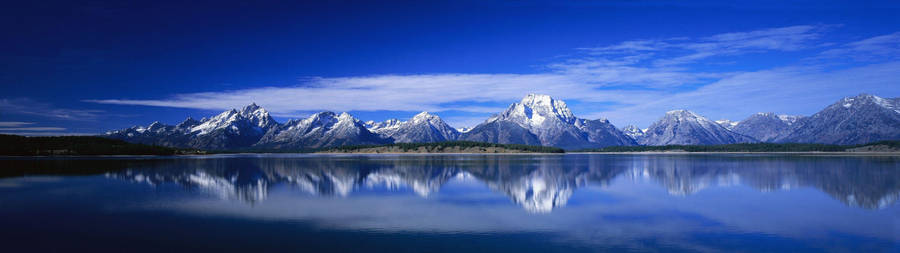 3840x1080 Hd Dual Monitor Mountain Lake Wallpaper